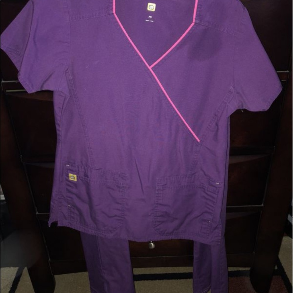 Purple and pink scrubs